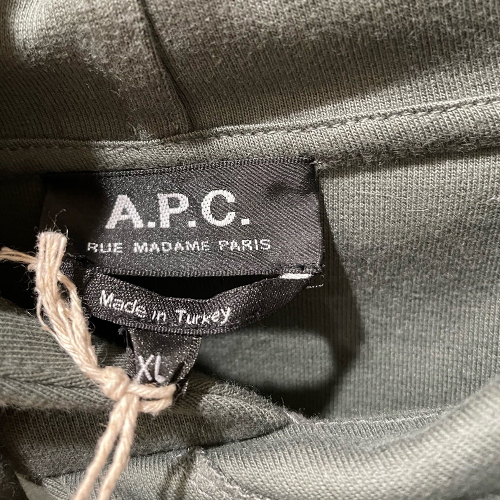 NWT A.P.C. Olive Green Hoodie